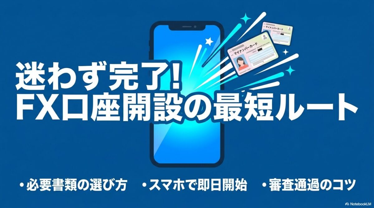 DMM FX口座開設の最短ルート。必要書類の選び方、スマホで即日開始、審査通過のコツを解説。