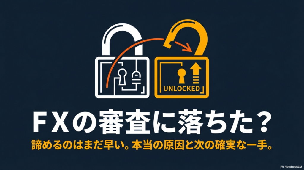FXの審査に落ちた時の本当の原因と次の確実な一手を示すタイトル画像